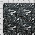 thumbnail image 3 of oneOone Silk Tabby Black Fabric Asian Japanese Pattern Sewing Material Print Fabric By The Yard 42 Inch Wide, 3 of 4