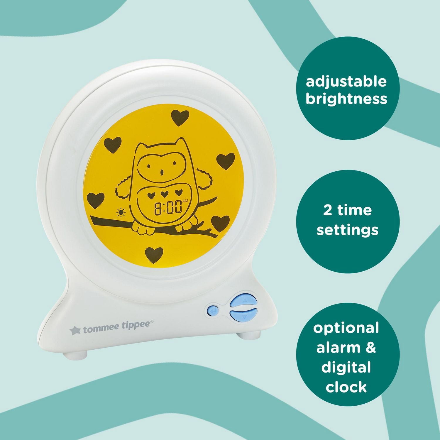 Réveil éducatif Groclock de Tommee Tippee, réveil et veilleuse pour jeunes enfants