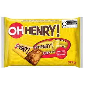 OH HENRY! Snack Les barres de bonbons de taille, 375g