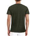 thumbnail image 2 of Innerwin Blouse Crew Neck Mens Summer Tops Work Henley Collar Regular Fit T Shirts Army Green XL, 2 of 5