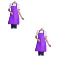 thumbnail image 1 of Decodeary 12pcs Woman Apron With Pockets Efficient And Stylish Cooking Companion Polyester Adjustable Half-length Adult Apron purple 2Set, 1 of 6
