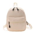 thumbnail image 1 of Women Solid Color Backpack Preppy Style School Nylon Mini Rucksack (White), 1 of 9