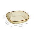 thumbnail image 3 of Tunhigl Four Pack Transparent PET Tableware Squared Household Living Room Kitchen Boned Snack Fruit Plates Vegetable Plates Set, 3 of 8
