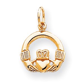 Charme Claddagh en Or Jaune 10K