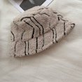 thumbnail image 4 of LinYooLi Small Bucket Hat Irregular Stripes Warm Lamb Wool Foldable Fisherman Hat Autumn Winter Fashion Short Brim Basin Hats, 4 of 8
