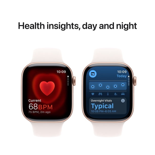Apple Watch Series 10 GPS 46mm Rose Gold Aluminum Case with Light