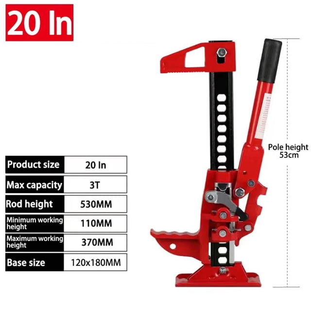20 /33 Inch Car Jack Manual Off-road Vehicle Jack Car Monkey Climbing Bar Front Bar Holder Off-road Jack Recovery Lifter ,Robust Construction