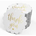 thumbnail image 4 of Inkdotpot Gold Foil Paper Hang Tags Thank You Bridal Shower Favor Tags 100 Pieces, 4 of 6