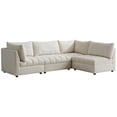 thumbnail image 2 of Meridian Furniture Jacob Sectionnel Modulaire en Velours Crème, 2 of 13