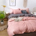 thumbnail image 4 of Bed Three Piece Gift Set, Home Textile Sanding Three Piece Plain Bedding Sets, Washable, Better Material, Stylish Design, Two Sided, Easy Care, 4 of 8