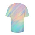 thumbnail image 5 of Pompotops T-shirt Imprimé pour Femme, Manches Courtes, Blouse à Col Rond, Hauts Décontractés, Liquidation, 5 of 5