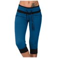 thumbnail image 1 of AherBiu Plus Size Capris for Women Low Rise Elastic Drawstring Joggers Sweatpants Running Sports Capri Pants, 1 of 6