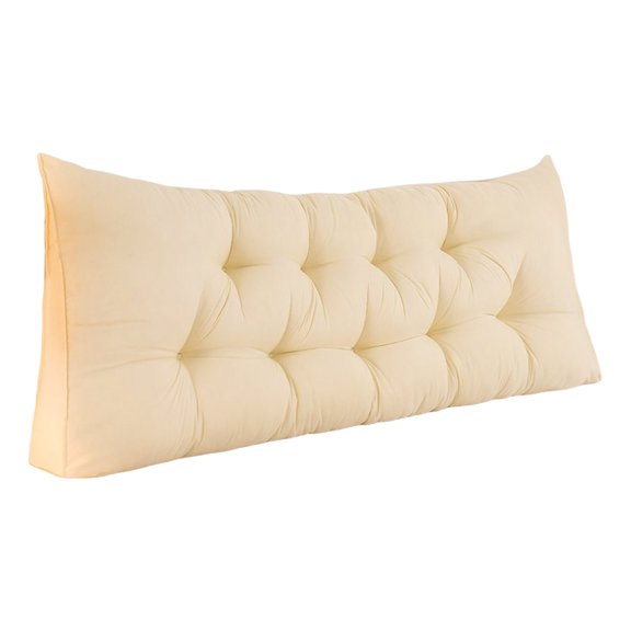 Triangular Headboard Pillow Bolster Cushion 150x50CM Polyester Fabric Soft Durable Machine Washable for Bedroom Backrest Support