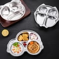 thumbnail image 4 of Stainless Steel Dinner Plate for Kids Cartoon Design Divided Tray Food-Grade Safe Durable Children Compartment Serving Snack Dishes, 4 of 7