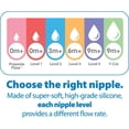 thumbnail image 2 of Dr. Brown's Natural Flow Options+ Wide-Neck Bottle Nipple 2 pack Level 3, 2 of 3