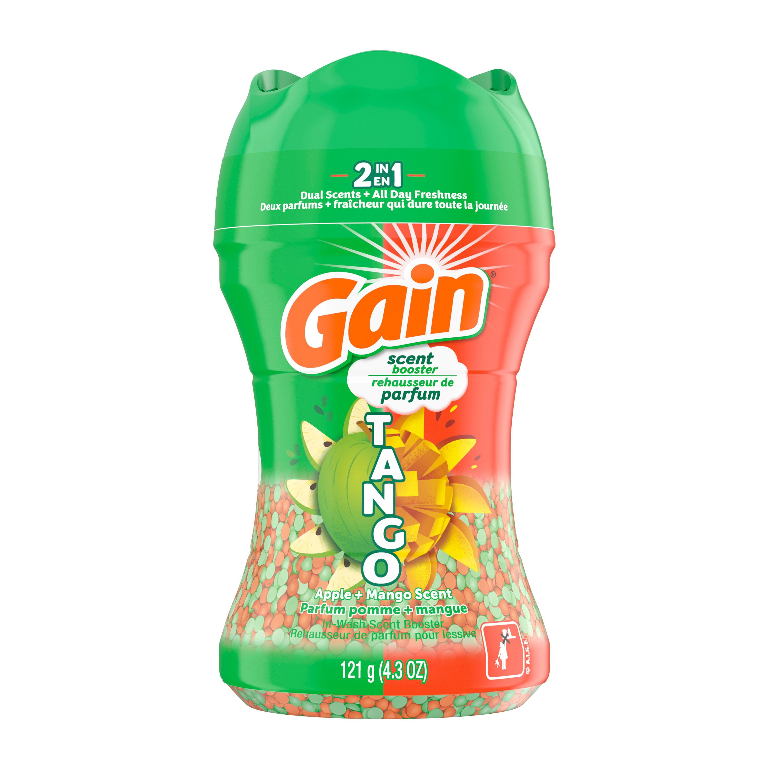 Gain Tango 2-in-1 Laundry Scent Booster Beads, Apple and Mango Scent, Laundry Beads with Dual Scents Plus All Day Freshness