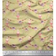 thumbnail image 1 of Soimoi Beige Velvet Fabric Birthday Theme Party Printed Fabric 1 Yard 58 Inch Wide, 1 of 5