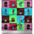thumbnail image 1 of Soimoi Velvet Fabric Cactus Tree Printed Craft Fabric by The Yard 58 Inch Wide, 1 of 5