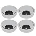 thumbnail image 1 of Wire Grommets, Desk Grommets, Brushed Silver For Office Table School PC Peripheral Computer Desk 50 Brushed, 1 of 8