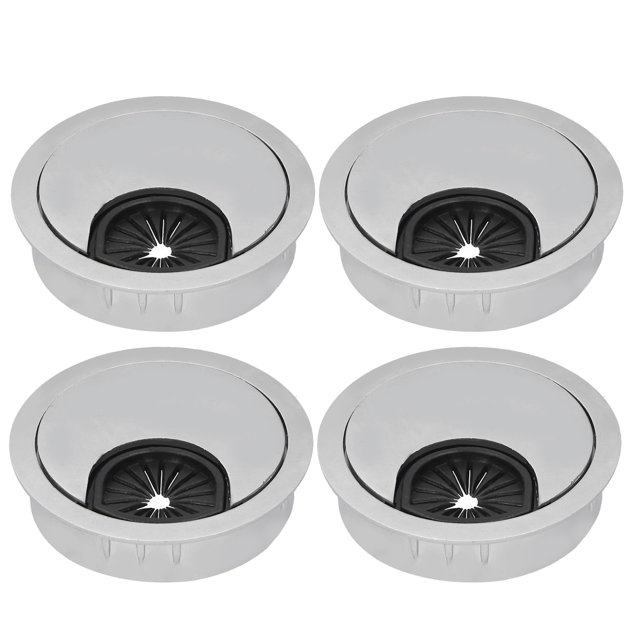 Wire Grommets, Desk Grommets, Brushed Silver For Office Table School PC Peripheral Computer Desk 50 Brushed
