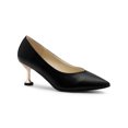 thumbnail image 1 of BLISSFUL STEP Women's Pointed Toe Low Kitten Heels Pumps, 1 of 7