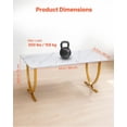 thumbnail image 3 of Executive Desk  Large Office Desk  Modern Computer Table Conference Meeting Room Table   Furniture Enlarged Desktop for Home Office   and Gold, 3 of 9