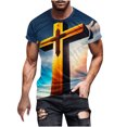 thumbnail image 1 of SDNall T-Shirt à Col Rond pour Hommes à Imprimé Fallow, Mode Décontractée, Manches Courtes, Shorts Courts pour Hommes, T-Shirts pour Hommes, Shorts Décontractés pour Hommes, 1 of 5