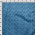 thumbnail image 4 of oneOone Tissu en Rayonne Bleu Imprimé Matériel de Robe Tissu Imprimé Tissu au Mètre 56 Pouces de Large, 4 of 4