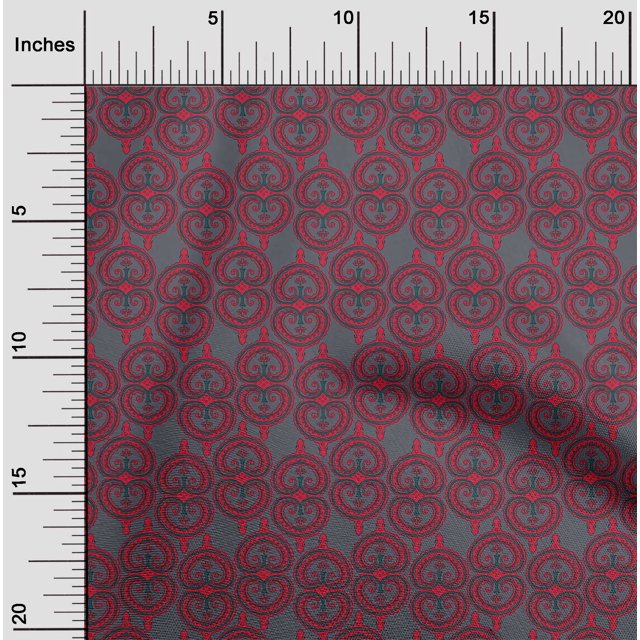 oneOone Cotton Flex Fabric Swirl Block Decor Fabric Printed BTY 40 Inch Wide
