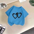 thumbnail image 5 of HNMKIU T-Shirt Graphique Tendance pour Filles Col Rond Manches Courtes Haut d'Été Décontracté pour Enfants, 5 of 5