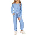 thumbnail image 1 of Girls Print Top and Stripe Short Set,Big Girls, 1 of 3