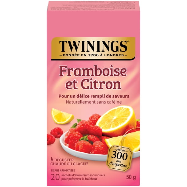 Twinings Raspberry & Lemon Herbal Tea Bags, Sweet & Zesty