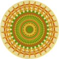 thumbnail image 1 of Ahgly Tapis d'Intérieur Lavable en Machine Carré Transitionnel Brun Doré Foncé, 3 Pieds Carré, 1 of 7
