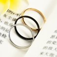 thumbnail image 3 of Couple Ring Versatile Delicate Titanium Steel Geometric Finger Ring for Banquet Party Anniversary Engagement, 3 of 10