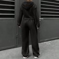 thumbnail image 4 of Timegard Womens Sets 2 Piece Sweatsuits Zip up Hooded Long Sleeve Jackets Drawstring Wide Leg Pants with Pockets Outfits, 4 of 6
