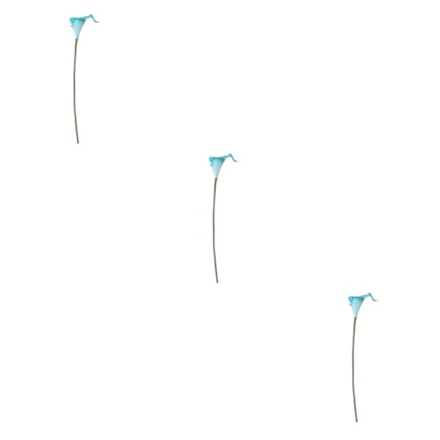kurtrusly Wedding Decor With Simulated Calla - Choose Variety Of Colors And Styles With High 3D And Simulation Durable PU jewelry Blue 3PCS