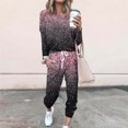 thumbnail image 1 of Ventes de Liquidation Tenues tumgatte pour Femmes Tenues Décontractées Grande Taille Tenues d'Automne pour Femmes Ensemble de Détente Mode Imprimé Manches Longues Col Rond Pull Hauts et Pantalons Survêtements pour Femmes Ensemble 2 Pcs, 1 of 5