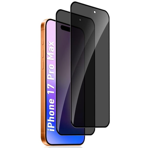 Tasnim For iPhone 17 Pro Max Screen Protector Supershield Anti-Reflective Privacy Tempered Glass Protector - 2 Pack