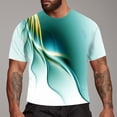 thumbnail image 2 of LUOGENLI T-shirts pour Hommes T-shirts 3D Nouveauté Hommes T-shirts Graphiques Amusants T-shirts Imprimés 3D Col Rond Manches Courtes Été Décontracté T-shirts Blouse Tops T-shirts Graphiques Journée de la Saint-Patrick Bleu Ciel G, 2 of 4