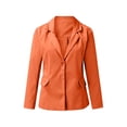 thumbnail image 3 of Innerwin Blazers Solid Color Women Cardigan Jacket Work Shawl Neck Slim Fit Business Jackets Orange 5XL, 3 of 7