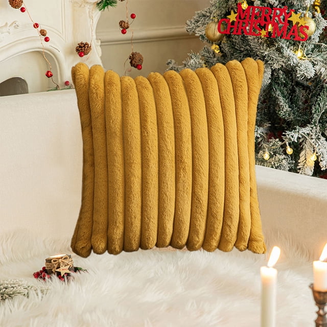LSLJS Christmas Pillowcase Border Wholesale Pillowcase Solid Colour Without Core Plush Christmas Pillowcase, Festival Pillowcase