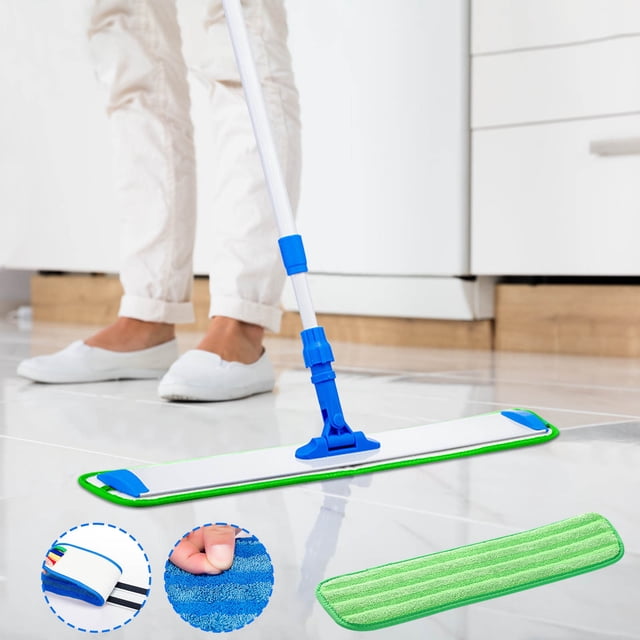 Aodebiao Microfiber Spray Mop Replacement Heads for Wet/Dry Mops Flat Replacement Heads for Floor Cleaning and Scrubbing Microfiber Reusable Mop Pads Compatible