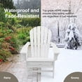 thumbnail image 3 of Gymax Chaise Adirondack de Patio en HDPE Chaise Longue d'Extérieur avec Ottoman Rétractable Blanc, 3 of 7