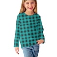 thumbnail image 2 of RXIRUCGD Chemises à Manches Longues pour Filles, Col Rond Mignon, Blouses Décontractées Élégantes, Bleu Ciel, Taille : 7 Ans, 2 of 5