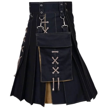 Lovzfmll Men's Pleated Shorts, Solid Color Colorblock Scottish Kilt Medieval Skirt, Dressy Loose Fit Shorts