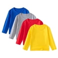 thumbnail image 2 of hengsof T-Shirts à Manches Longues pour Enfants T-Shirts Doux pour Enfants T-Shirts Basiques à Col Rond pour Enfants Haut pour Ados Jeunes, 2 of 8