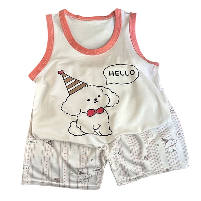 Akiihool Spring Outfits Boys Young Boy Clothes Colorblock Top + Drawstring Waist Shorts 2 Pieces Kid Summer Outfits Set (Watermelon Red,18-24 Months)