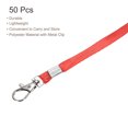 thumbnail image 3 of Unique Bargains Cordons Plats, Sangle de Cou Crochet Pivotant Porte-Étiquette de Nom Porte-Badge Rouge Lot de 50, 3 of 5