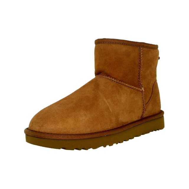 Ugg Women's Classic Mini II Leather Chestnut Ankle-High Suede Boot - 5M