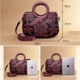 thumbnail image 4 of LinYooLi Sacs à Bandoulière pour Femmes Haute Qualité Style Chinois Classique Sac à Main de Luxe en Cuir Véritable Vintage Rétro, 4 of 6